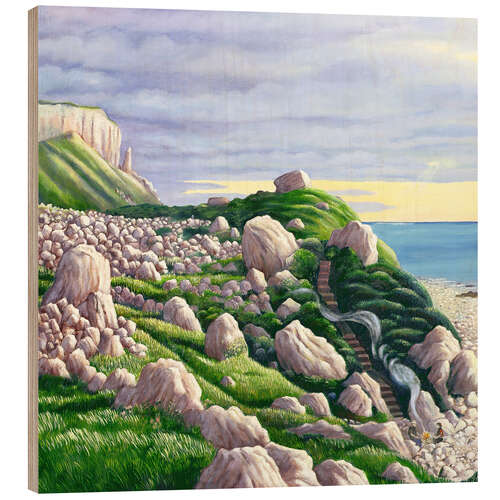 Holzbild Hallelujah Bucht, 1999