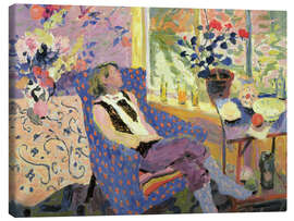 Canvastavla Girl looking out of a window - Hugo Grenville