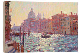 Holzbild Der Canal Grande, kurz nach Sonnenaufgang - Hugo Grenville