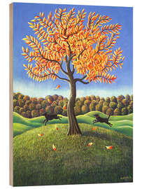 Wood print Jumping for Joy - Liz Wright