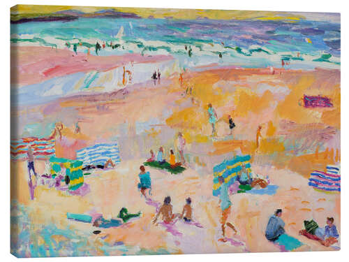 Canvas print Bathers Out at White Sands Beach, Pembrokeshire