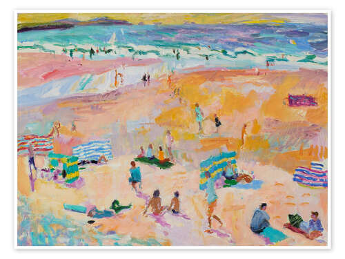 Poster Bathers Out at White Sands Beach, Pembrokeshire