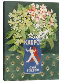 Obraz na płótnie Hydrangeas in Old Car Polish Can - Jennifer Abbott