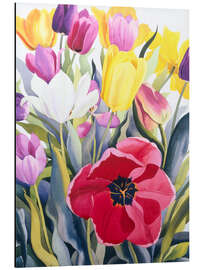 Aluminium print Tulips