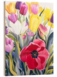 Cuadro de madera Tulips