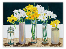 Wall print Still Life Freesias - Christopher Ryland