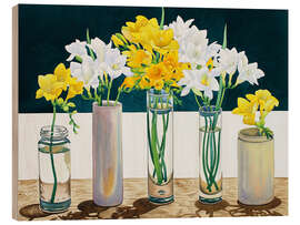 Quadro de madeira Still Life Freesias - Christopher Ryland
