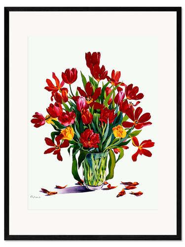 Ingelijste kunstdruk Tulips