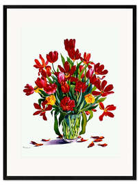 Ingelijste kunstdruk Tulips