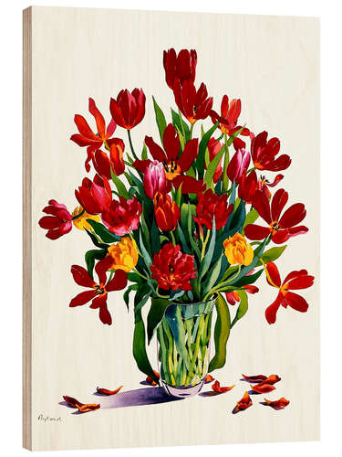 Cuadro de madera Tulips