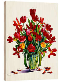 Holzbild Tulpen