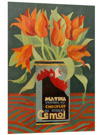 Stampa su PVC Red tulips in an old coffee tin - Jennifer Abbott