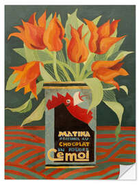 Adesivo murale Red tulips in an old coffee tin - Jennifer Abbott