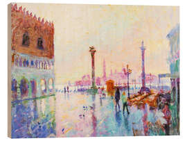 Holzbild Markusplatz, später Wintermorgen - Hugo Grenville