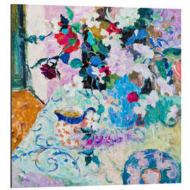 Tableau en aluminium Still life in blue and pink - Hugo Grenville