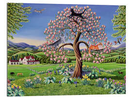 Gallery Print Katzen in einem Magnolienbaum