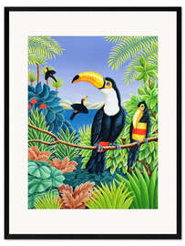 Framed art print Tucans - Liz Wright