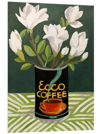 Foam board print White Magnolia in Old Coffee Can