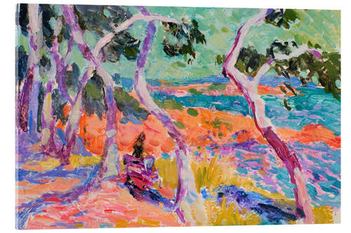 Acrylglasbild Mediterrane Bäume