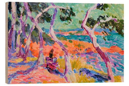 Wood print Mediterranean trees