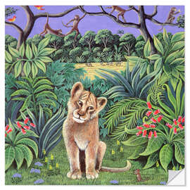 Wandsticker Löwenbaby und Maus - Liz Wright