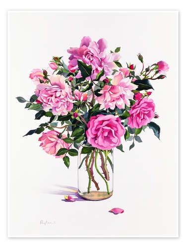 Poster Roses in a glass