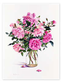 Wall print Roses in a glass - Christopher Ryland