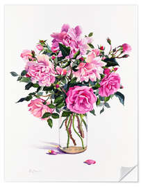 Wandsticker Rosen im Glas