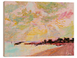 Wood print Sun and Rain, Climping Beach - Hugo Grenville