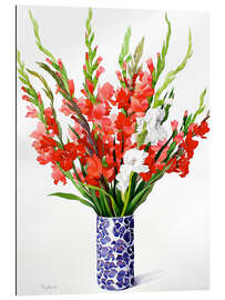 Gallery Print Rote und weiße Gladioli