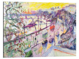 Alubild Der Damm, Dämmerung - Hugo Grenville