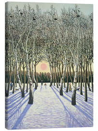 Canvas print Sunset under Russian trees - Liz Wright