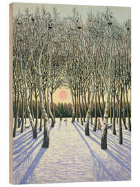 Wood print Sunset under Russian trees - Liz Wright