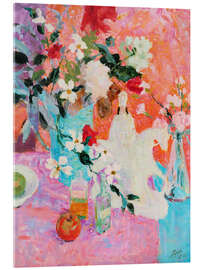 Acrylglasbild Blau, Violett und Rosa: Stillleben mit Anenomen - Hugo Grenville