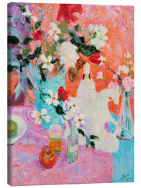 Lienzo Blue, Violet and Pink: Still Life with Anemone Flowers - Hugo Grenville