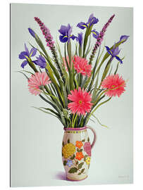 Gallery Print Iris und Gerbera in einem holländischen Krug