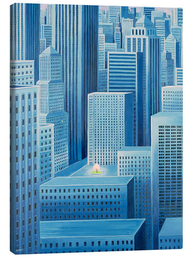 Canvas print Alone in a city