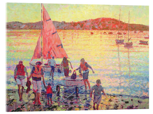 Acrylglasbild Heimkehr nach Bottfahrt, Spätsommerabend