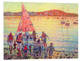 Hartschaumbild Heimkehr nach Bottfahrt, Spätsommerabend