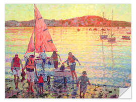 Wandsticker Heimkehr nach Bottfahrt, Spätsommerabend