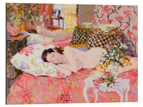 Obraz na aluminium Sleeping Nude with Lilies