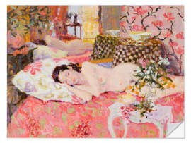 Sticker mural Sleeping Nude with Lilies
