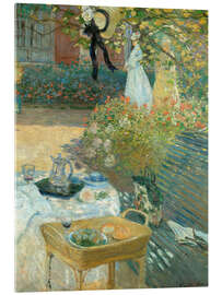 Acrylglasbild Das Mittagessen im Garten von Monet in Argenteuil, 1873 - Claude Monet