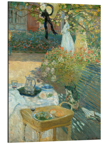 Aluminium print Lunch in Monet's Garden at Argenteuil, 1873