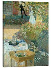 Leinwandbild Das Mittagessen im Garten von Monet in Argenteuil, 1873 - Claude Monet