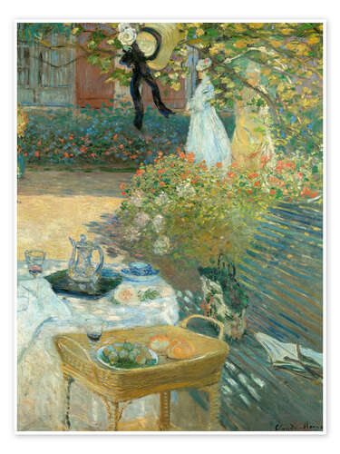 Poster Lunch in Monet's Garden at Argenteuil, 1873