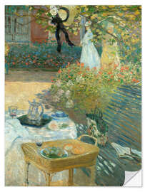 Sticker mural Lunch in Monet's Garden at Argenteuil, 1873 - Claude Monet