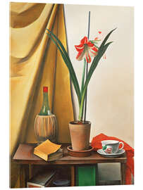 Akrylglastavla Still Life with Amaryllis, 1926 - Alexander Kanoldt