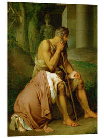 Acrylglasbild Ödipus und Antigone - Johann Peter Krafft