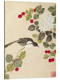 Aluminium print Bird and Fruits - Wang Gouchen